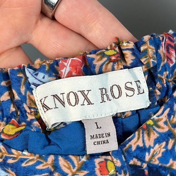 NWT Knox Rose Off The Coast Floral Tiered Boho Midi Sundress Size Large - Picture 10 of 16